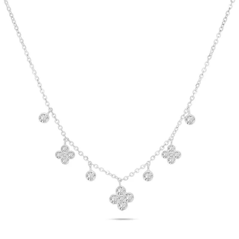 שרשרת כסף תלתנים קטנים