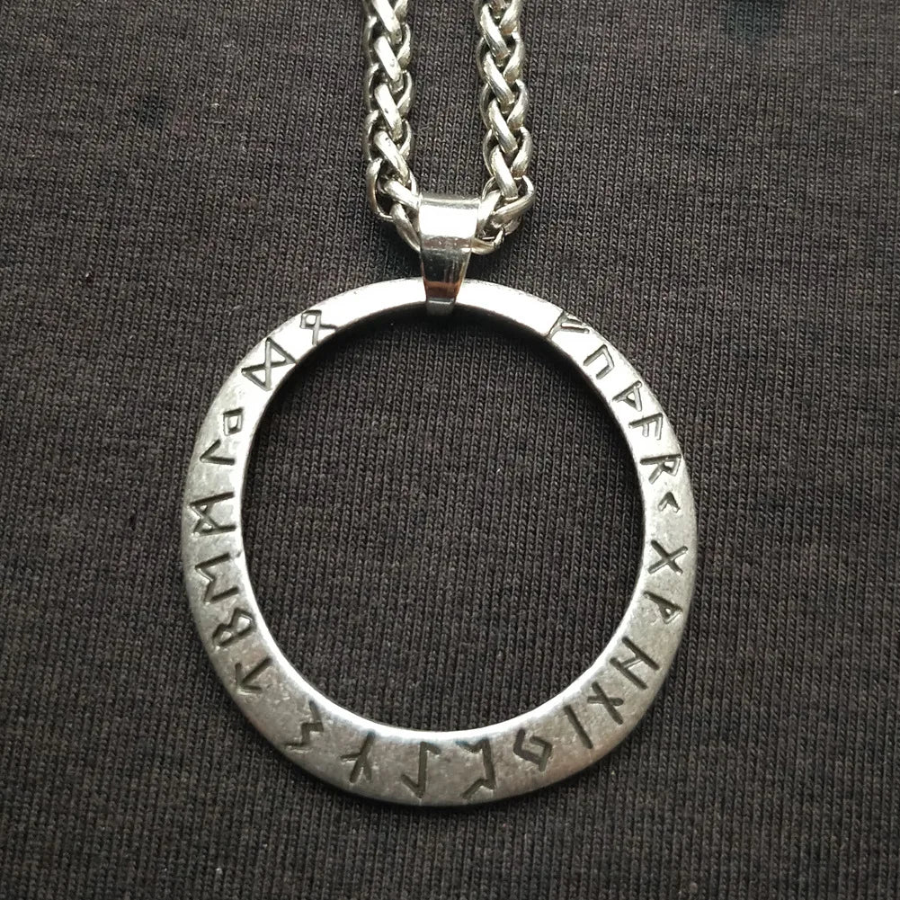 Viking Iceland Vegvisir Helmet Rune Circle Necklace Magic Men'S Amulet Pendant Nordic Viking Rune Valknut Wicca Jewelry Wholesal