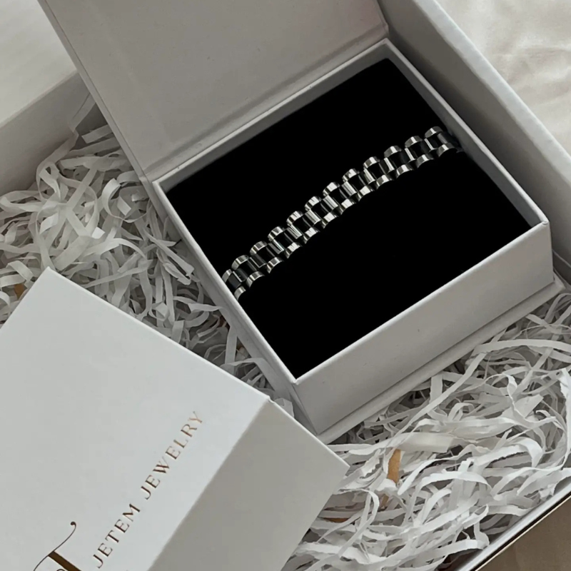 צמיד סטיל חוליות דק לגבר JBM1001 JETEM