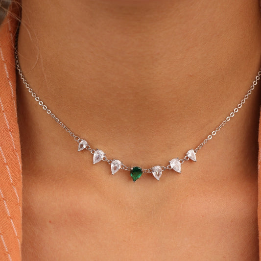 שרשרת כסף תליון טיפות