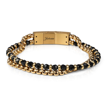 צמיד לגבר JBM1035 JETEM משולב אבני המטייט וכסף