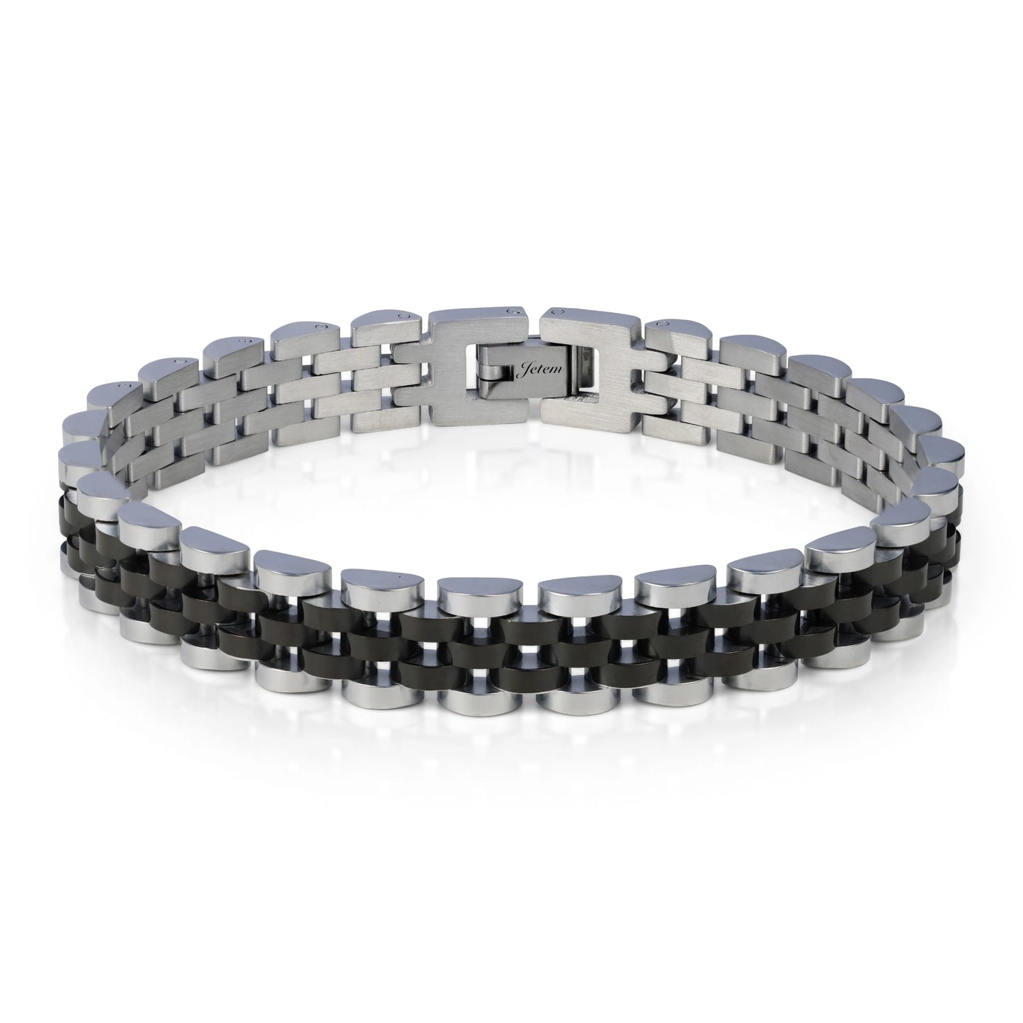 צמיד סטיל חוליות מבריק  JETEM