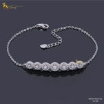 צמיד כסף סוליטרים