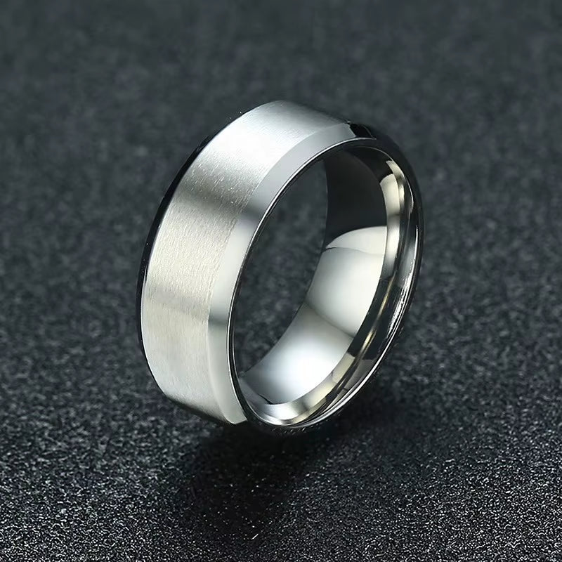 Vnox Classic Men Ring Stainless Steel Wedding Jewelry Horus Cross Casual Male Band
