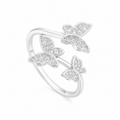 טבעת כסף פרפרים Butterfly Grace Ring