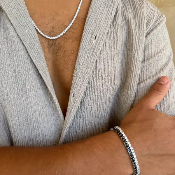 צמיד כסף טניס 3 מ"מ