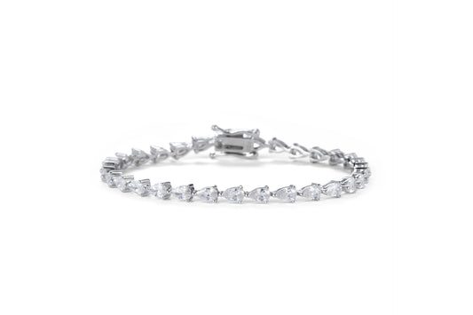 צמיד כסף טניס טיפות 5*3