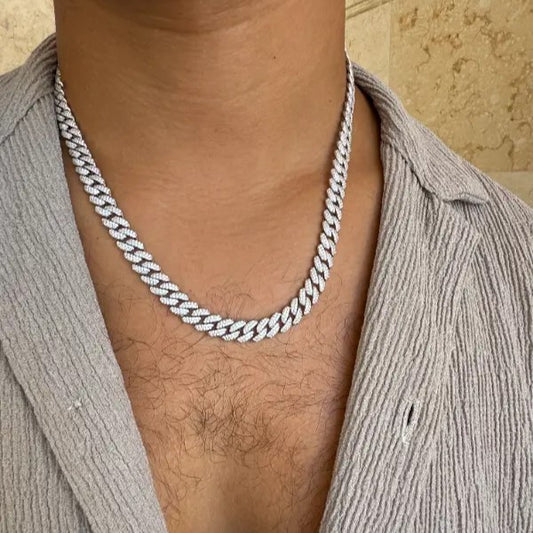 שרשרת כסף גולן משובצת 8 ממ