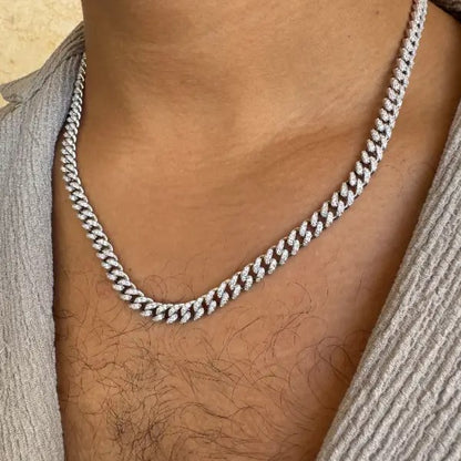 שרשרת כסף גולן משובצת 6 מ"מ