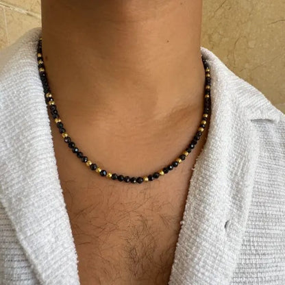 שרשרת לגבר חרוזים עין הנמר