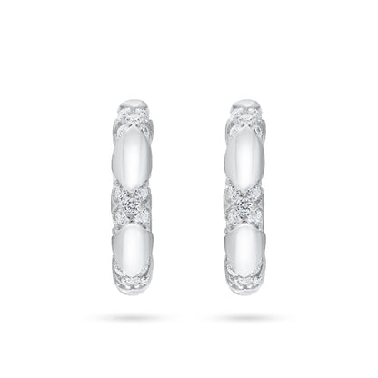 עגילי חישוק בעיצוב גיאומטרי