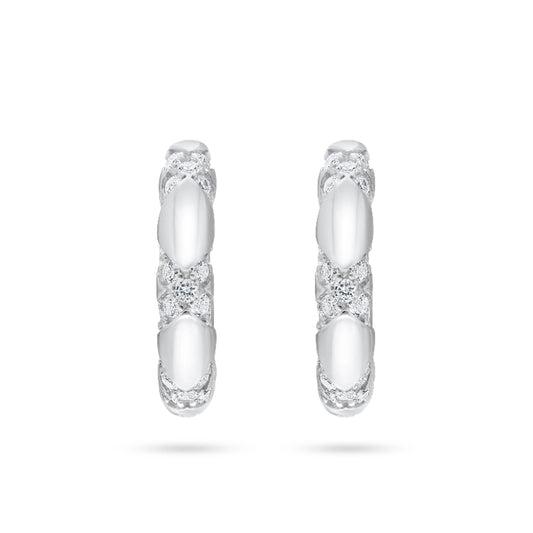 עגילי חישוק בעיצוב גיאומטרי