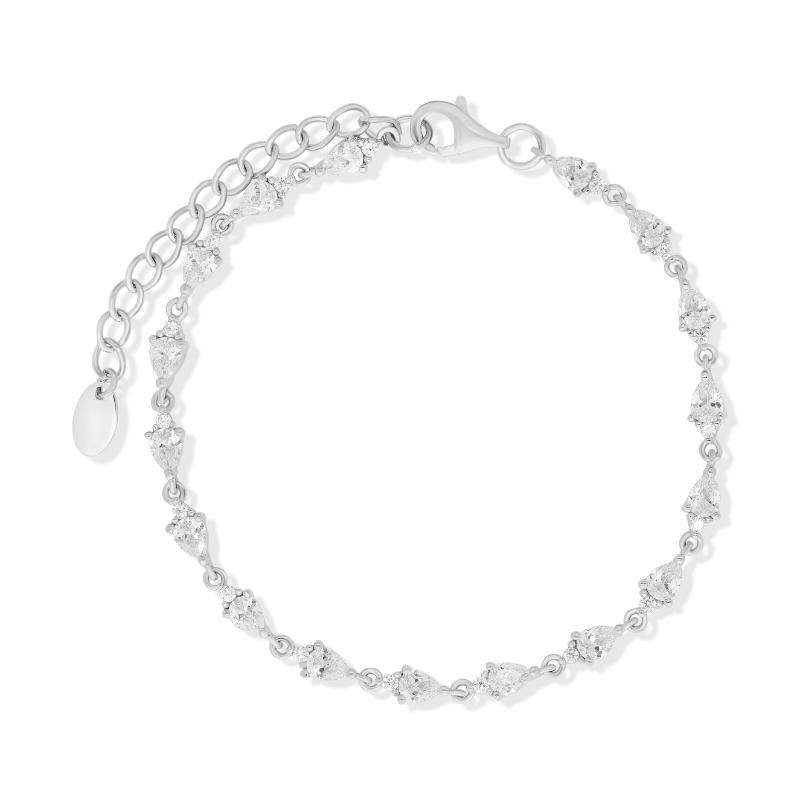 צמיד כסף טיפות קטנות