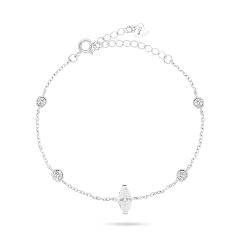 צמיד כסף מרקיז