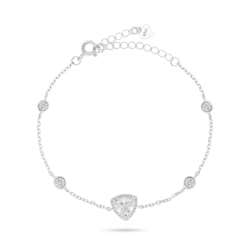 צמיד כסף משולש