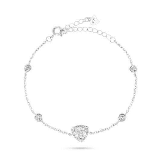 צמיד כסף משולש