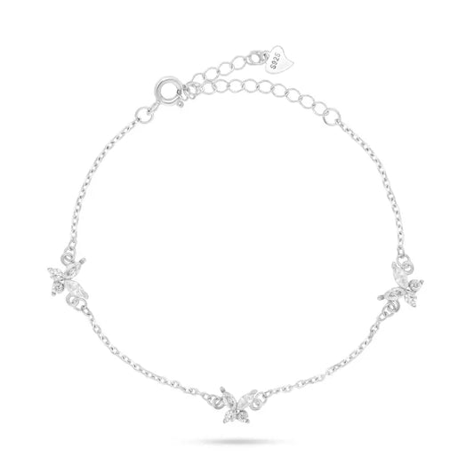 צמיד כסף פרפרים