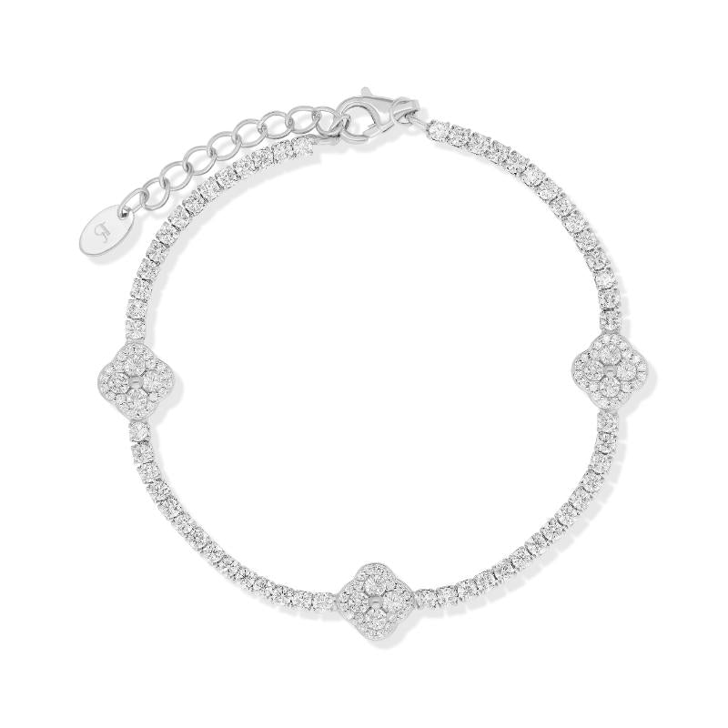 צמיד טניס פרח