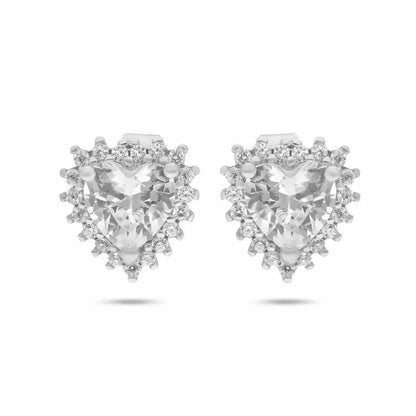 עגיל כסף לב