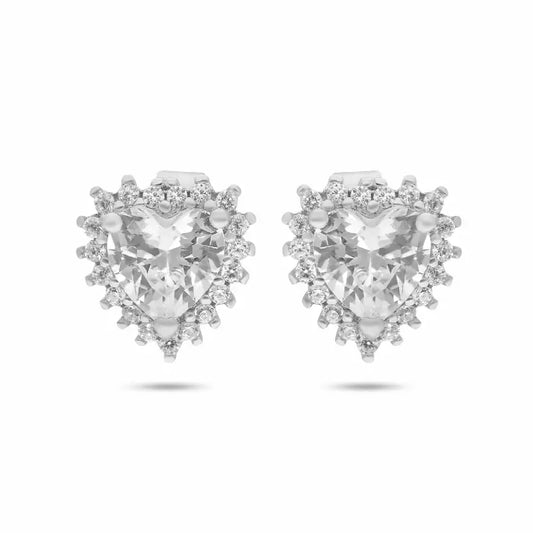 עגיל כסף לב