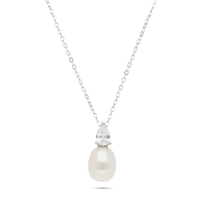 שרשרת כסף פנינה