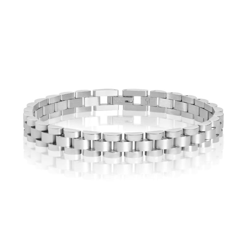 צמיד לגבר חוליות דק שילוב סטיל מט