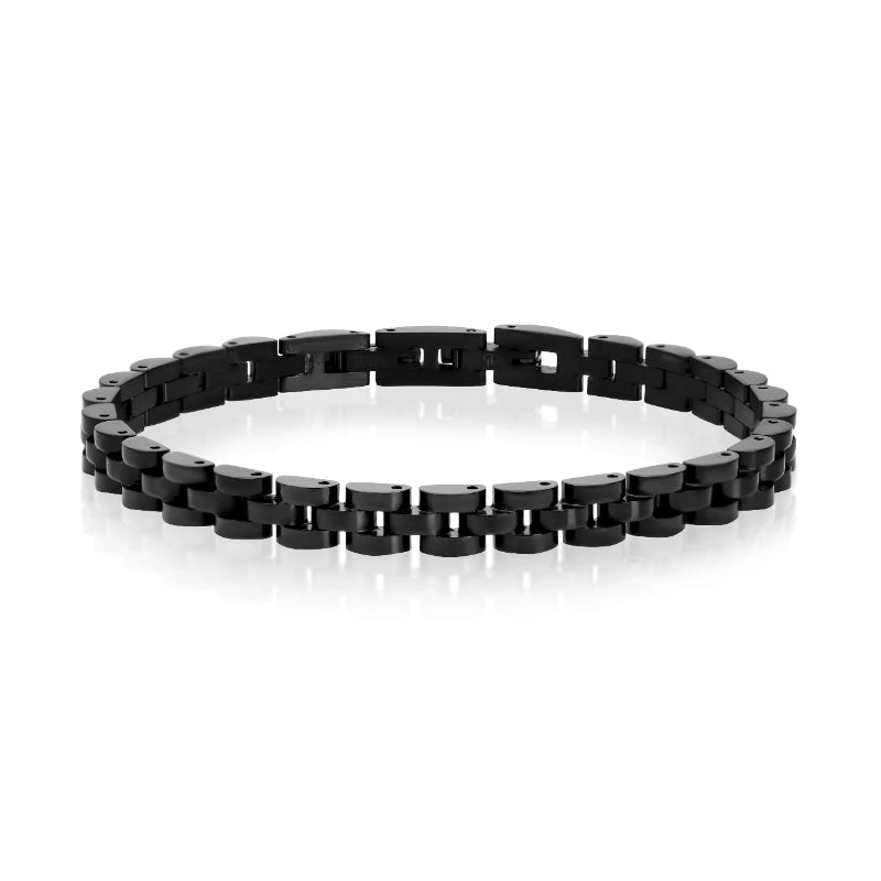 צמיד לגבר חוליות דק שילוב סטיל מט