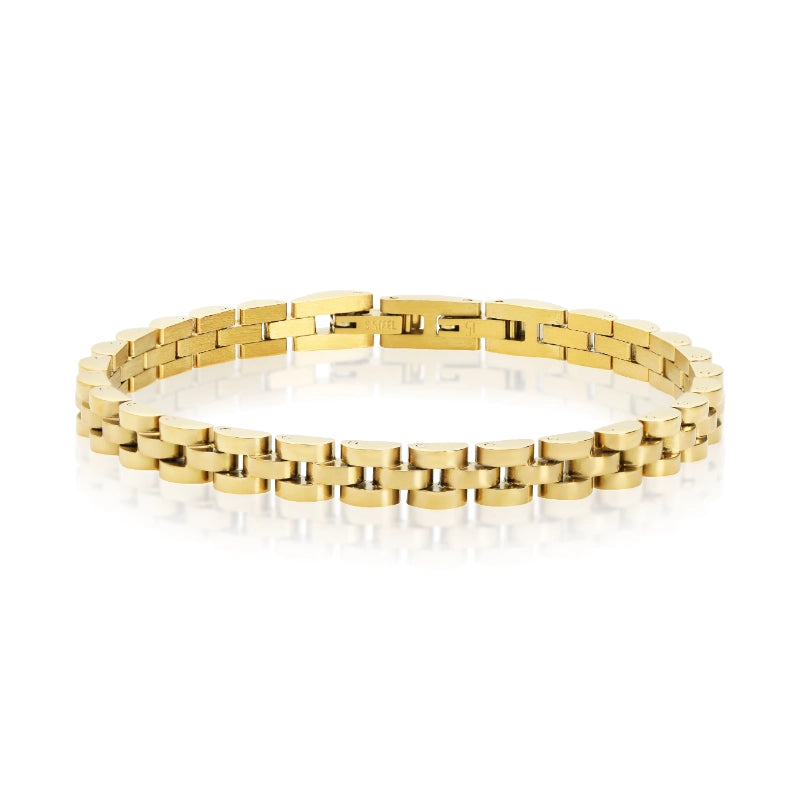 צמיד לגבר חוליות דק שילוב סטיל מט