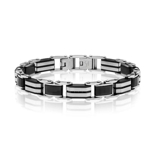 צמיד לגבר קרמי מועצב דגם Prestige Steel