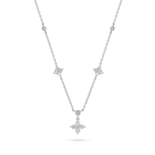 שרשרת כסף פרח