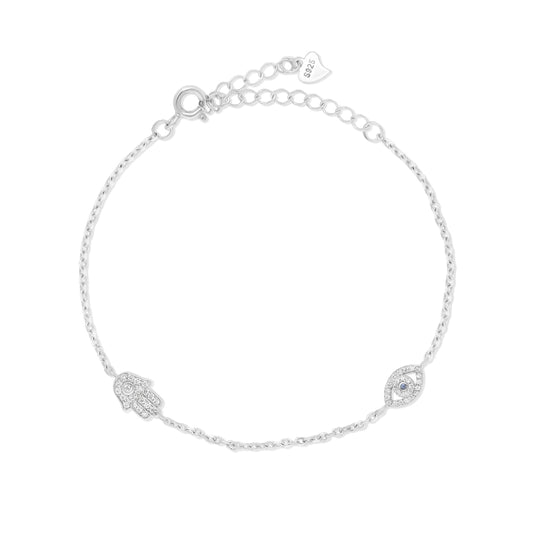 צמיד כסף חמסה ועין