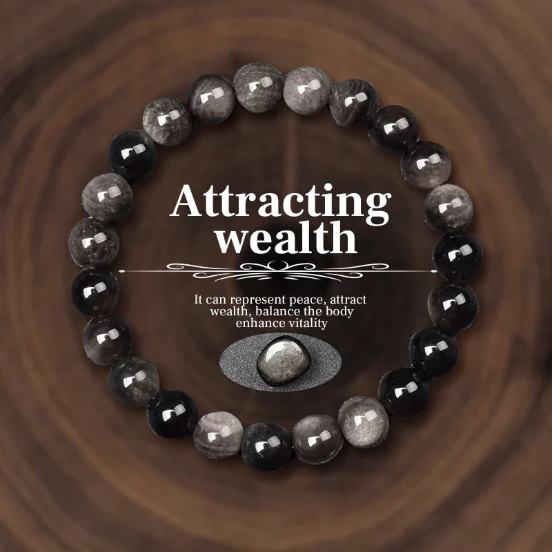 Stylish Natural Stone Beaded Bracelet for Good Luck 