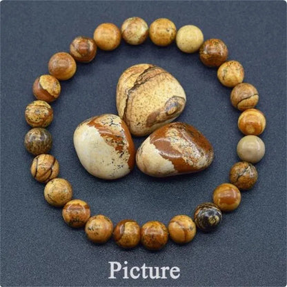 Stylish Natural Stone Beaded Bracelet for Good Luck 