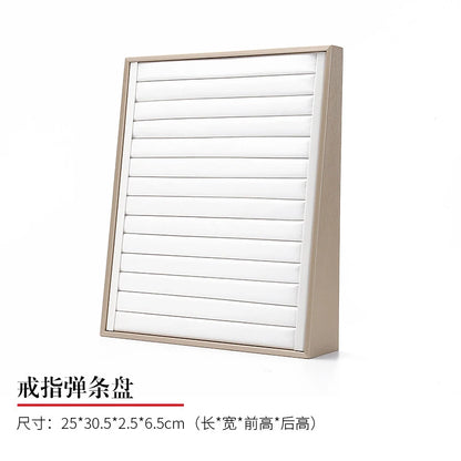 Vertical Leather Velvet Jewelry Stand Necklace Earring Ring Pendant Display Holder Luxury Accessory Organizer Tray