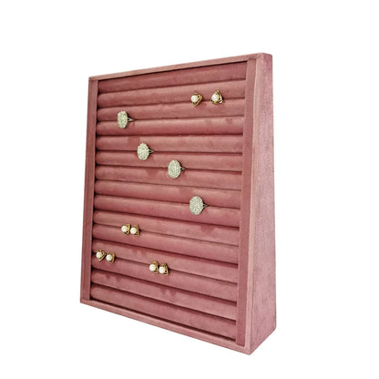 Vertical Leather Velvet Jewelry Stand Necklace Earring Ring Pendant Display Holder Luxury Accessory Organizer Tray