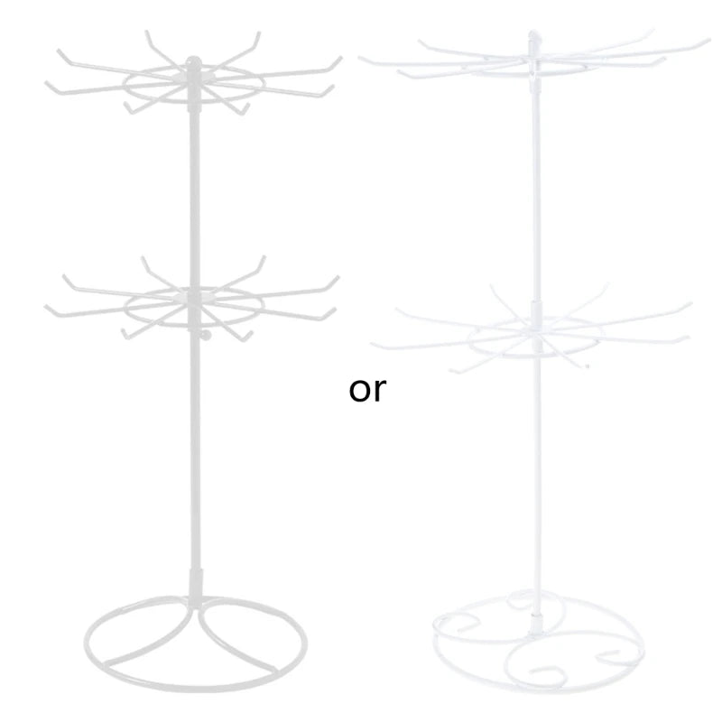 Jewelry Display Rack 2 Tier Rotating Necklace Holder Jewelry Tree Stand Jewelry Organizer for Necklaces Bracelet Earring