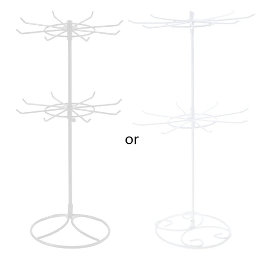 Jewelry Display Rack 2 Tier Rotating Necklace Holder Jewelry Tree Stand Jewelry Organizer for Necklaces Bracelet Earring