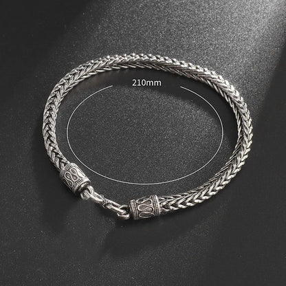 Retro Hemp Twine Rope Metal Bracelet for Men Stainless Steel Punk Gothic Woven Bracelet Biker Accessories Unisex Jewelry Gift