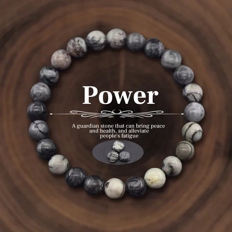 Stylish Natural Stone Beaded Bracelet for Good Luck 