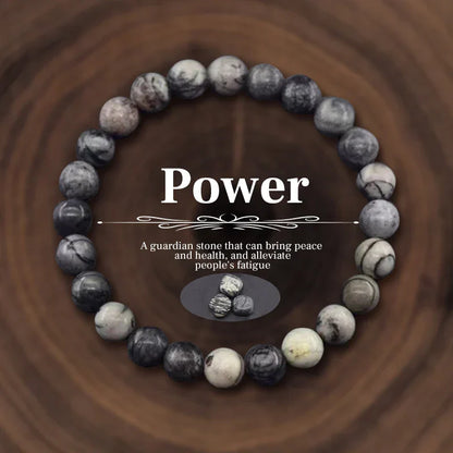 Stylish Natural Stone Beaded Bracelet for Good Luck 