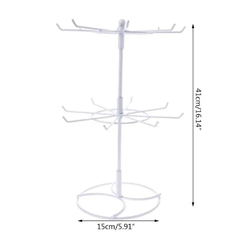Jewelry Display Rack 2 Tier Rotating Necklace Holder Jewelry Tree Stand Jewelry Organizer for Necklaces Bracelet Earring