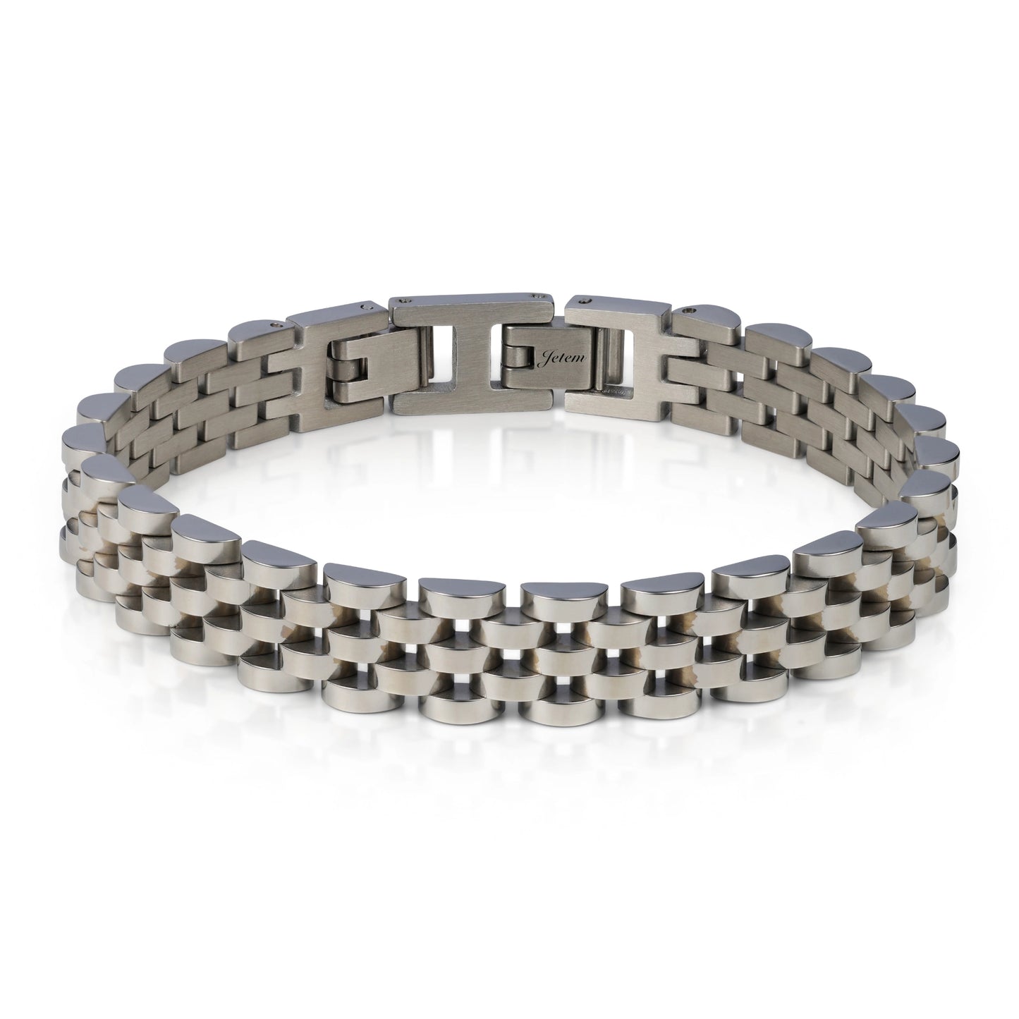 צמיד סטיל חוליות מבריק  JETEM