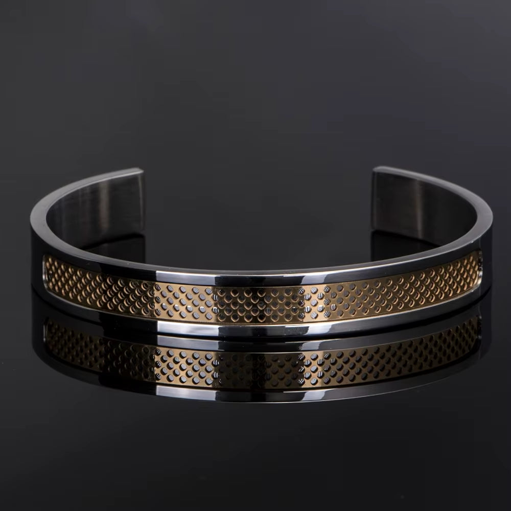Luxury Stainless Steel Bracelet Men'S Cuff Bangles for Men Gold Color Bangle Love Charms Jewelry 2021 Stainless Steel Bangle